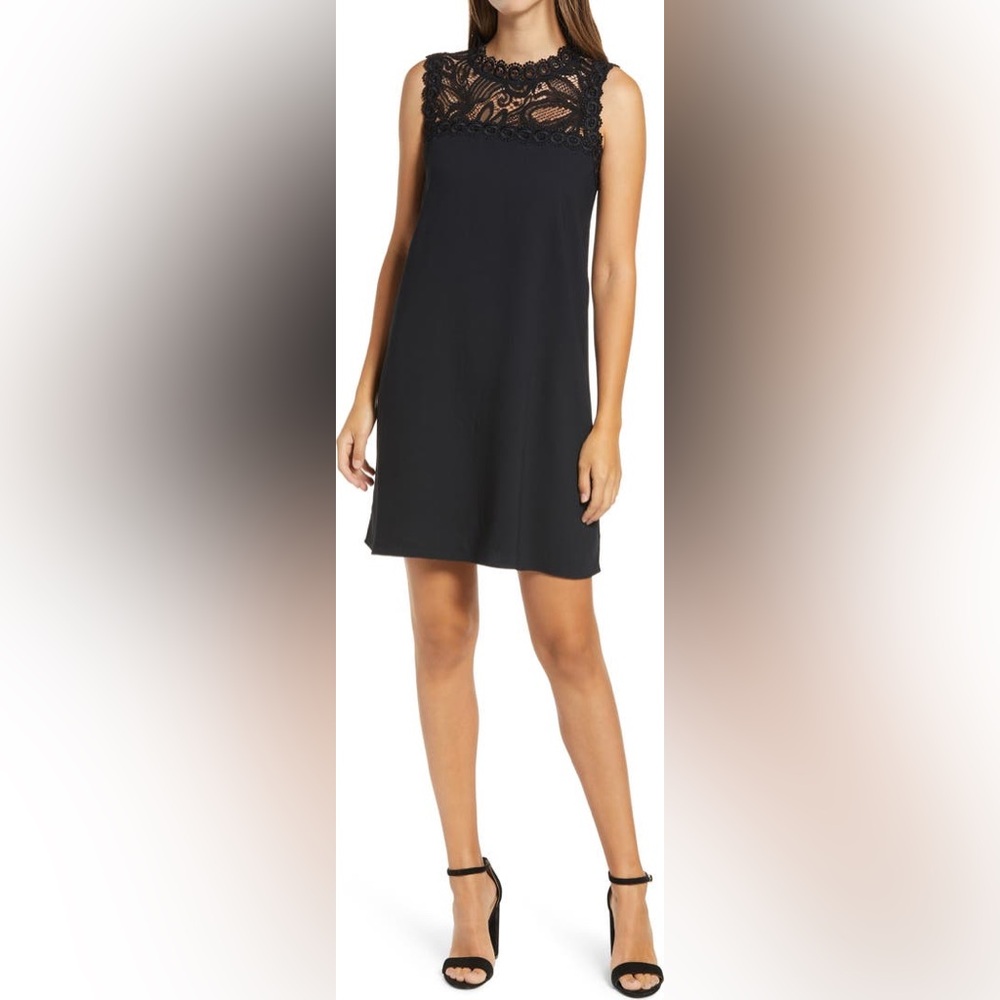 Harmon Shift dress. Lace top